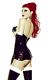 Sexy 3D redhead in fetish gear