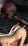 Alien fucks girl from behind
